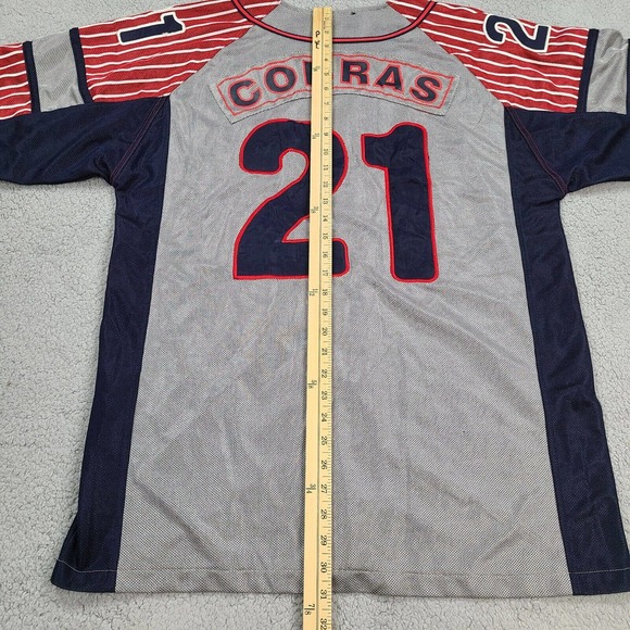 Vintage Southpole Baseball Jersey Mens Medium Cobras Metallic Hip Hop Mesh Rare - Picture 11 of 12